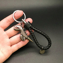 LD small dinosaur car keychain pendant chain ring creative cartoon men and women customized to send boyfriend couple gifts