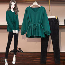 Breastfeeding suit spring and autumn out fashion spicy mother sweater womens late wearing breast feeding clothes autumn and winter