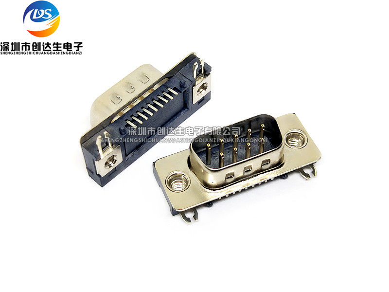 超薄DB头 DB-9P 公头 贴片式 DR9芯 单排脚 DB9针 SMT 90度 弯针-淘宝Taobao | 天猫Tmall