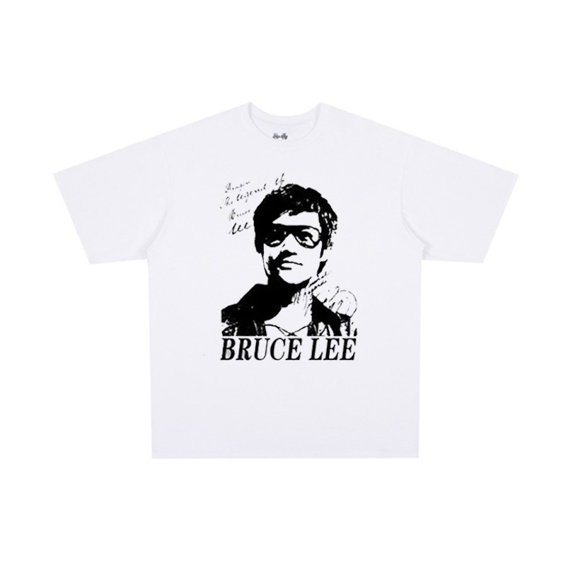 Chinese Kung Fu Bruce Lee Clothing Pure Cotton Short-Sleeved T-Shirt Bruce Lee T-Shirt Summer Clothing Chinese Kung Fu Bruce Lee Clothing Pure Cotton Short-Sleeved T-Shirt Bruce Lee T-Shirt Summer Clothing