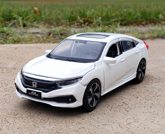 1:32 Honda Civic 19 mô hình xe hợp kim 6 cửa mô phỏng âm thanh và ánh sáng kim loại trang trí bộ sưu tập xe hơi đồ chơi - Chế độ tĩnh