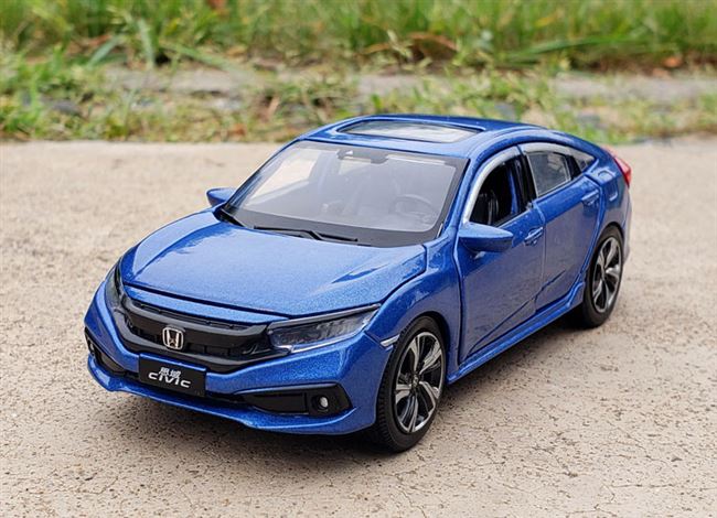 1:32 Honda Civic 19 mô hình xe hợp kim 6 cửa mô phỏng âm thanh và ánh sáng kim loại trang trí bộ sưu tập xe hơi đồ chơi - Chế độ tĩnh