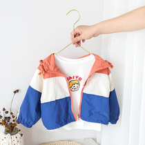  Baby jacket Spring and autumn boys all-match autumn hooded jacket 1-5 years old children spring tops Baby childrens clothing trend