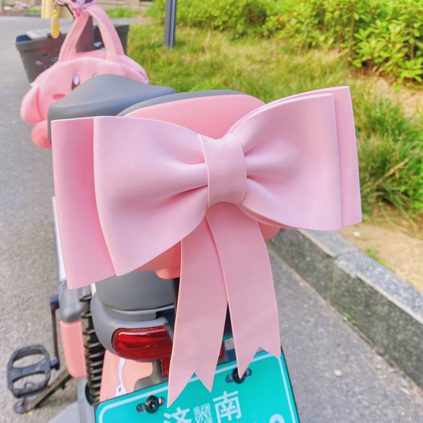 Bowknot Battery Electric Vehicle Motorcycle Bowknot Decoration Accessories Pendant Rear Seat Car Decoration Car Tail Car
