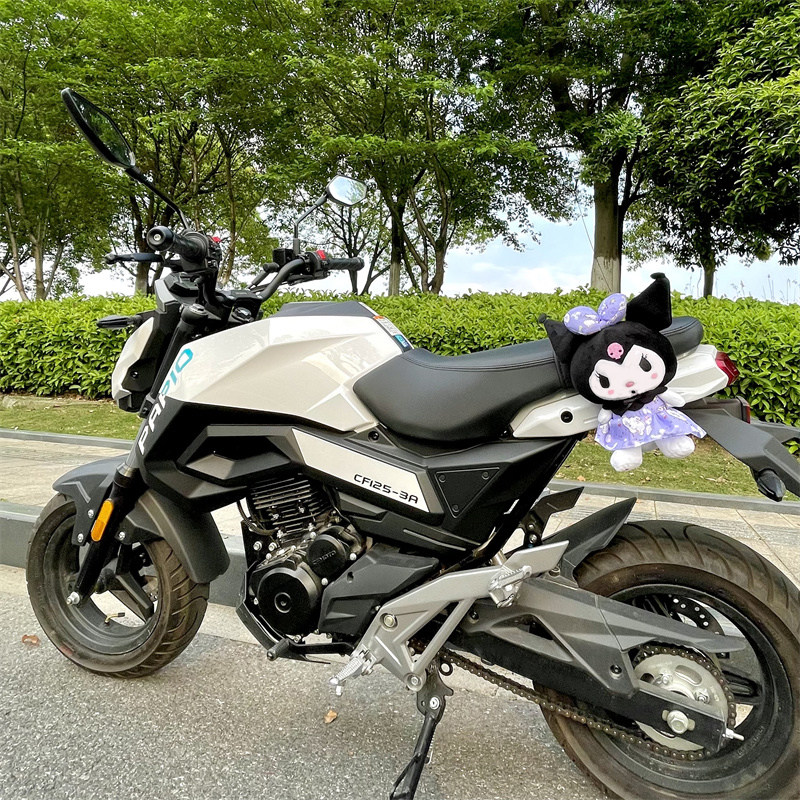 Kuromi Motorcycle Decoration Doll Doll Battery Electric Vehicle Small Accessories Pendant Ornament Strawberry Bear