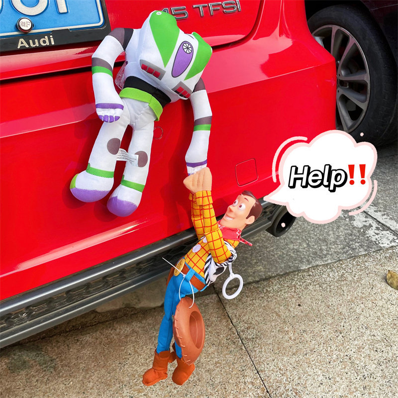Buzz Lightyear Save Woody Electric Car Motorcycle Pendant Decoration Doll Doll Toy Story Car