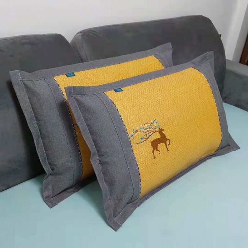  Cool Pillow Headgear Pair of Hooded Headgear Shen headgear Shen headgear European-style double-sided ice pillowcase Summer bamboo mat pillow