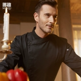 Трехлетний магазин восемь цветов Niuqi Chef Work Одежда для мужчин с длинными рукавами дышащий отель High-end Work Одежда для высококлассной кухонной одежды кухонной одежды