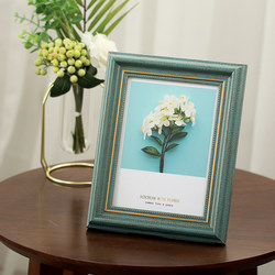 American Retro Coffee-Colored Photo Frame Display Stand Large 6inch-12.8inch K Washed Photo A5 Frame Wall Hanging Nostalgic Ornament Gift