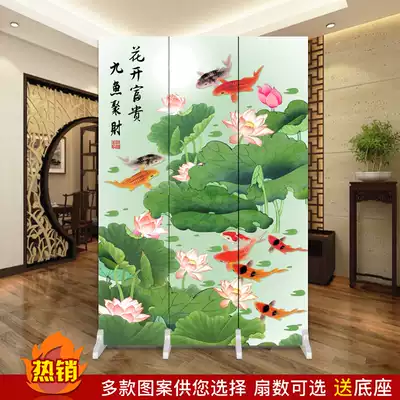 Chinese screen partition living room entrance bedroom household dressing room toilet into the entrance Feng Shui shelter Lotus