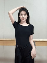YHA dance clothes modern dance jumpsuit womens short-sleeved new high elastic breathable ballroom dance Latin dance practice clothes