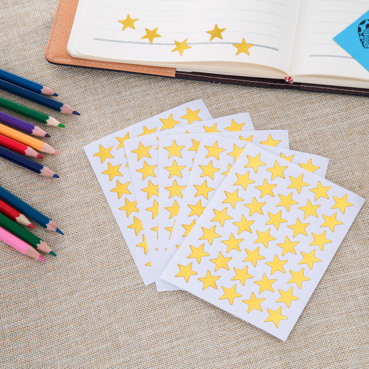 10 new shapes per pack of children's reward puzzle too platinum star childlike nostalgic five-pointed star aluminum foil pvc sticker