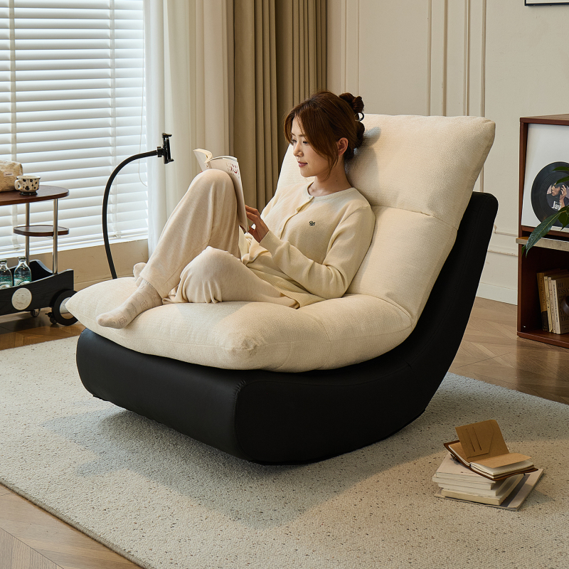 Moon Rocking Chair Recliner Sofa Lazy Chair for Adults, Suitable for Sleeping, Single-Person Bedroom, Balcony, Living Room, New Model Sofa Chair