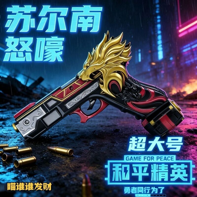 Game Merchandise 14cm Nuo Hao Alloy Model with Trigger, Same Model as in Game for Peace, Collectible Toy Display Piece