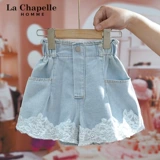 Кружевная джинсовая юбка, летние шорты, летняя летняя одежда, штаны, детская одежда, кружевное платье, в западном стиле