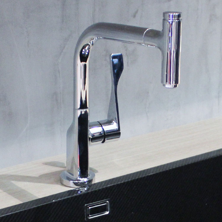 German Hansgrohe 31815007 Kitchen Pull-Out Rotating Single-Handle Hot and Cold Sink Faucet 39861007 German Hansgrohe 31815007 Kitchen Pull-Out Rotating Single-Handle Hot and Cold Sink Faucet 39861007
