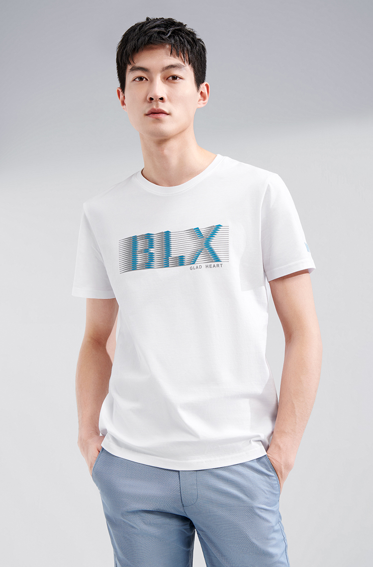 海澜之家 圆领短袖T恤情侣款 图1