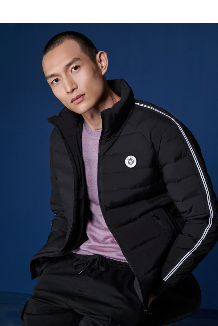 HLA 海澜之家 简约舒适立领羽绒服 90白鸭绒 图11