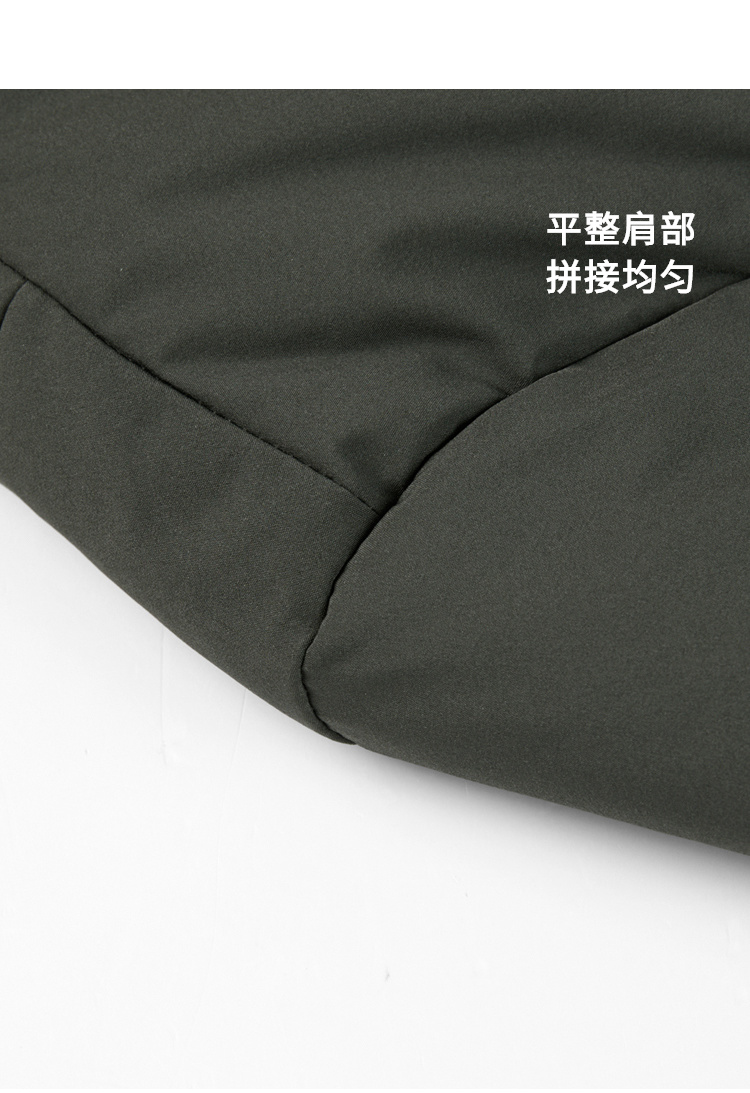 HLA/海澜之家 男士无帽立领款 中长款羽绒服 图10