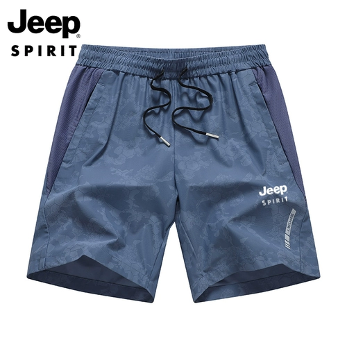 Jeep, мужские спортивные летние тонкие шорты, шелковые быстросохнущие дышащие штаны, для бега