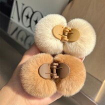 Lazy Cute Wind small hair Hair Clip Otters Rabbit Fur Grab Clips Women Ins Wind Plush Small Clips Side Clips Hair Accessories