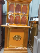 Aluminum alloy thousand Buddha wall Glass small Buddha statue Water glass plaque storage rack LED thousand Buddha shrine earth palace storage rack