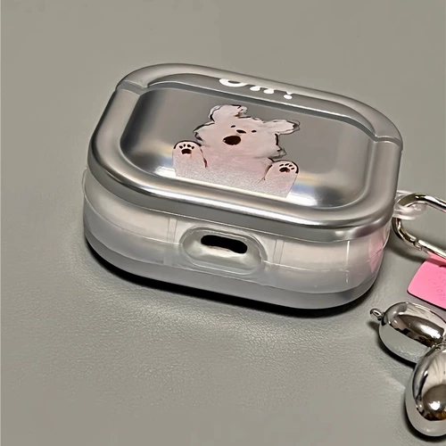 Применимо к делу Airpods Pro защита гарнитуры, вытягивающее серебряное масло. Дериф собака Apple Hearset Cover Airpods1/2 Generation Generation Защитные ремни.