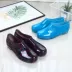 Giày đi mưa mùa xuân và mùa hè thời trang của phụ nữ thời trang dạng thỏi cắt ngắn ống ngắn nhà bếp giày chống trượt nước giày miệng nông giày làm việc cao su - Rainshoes