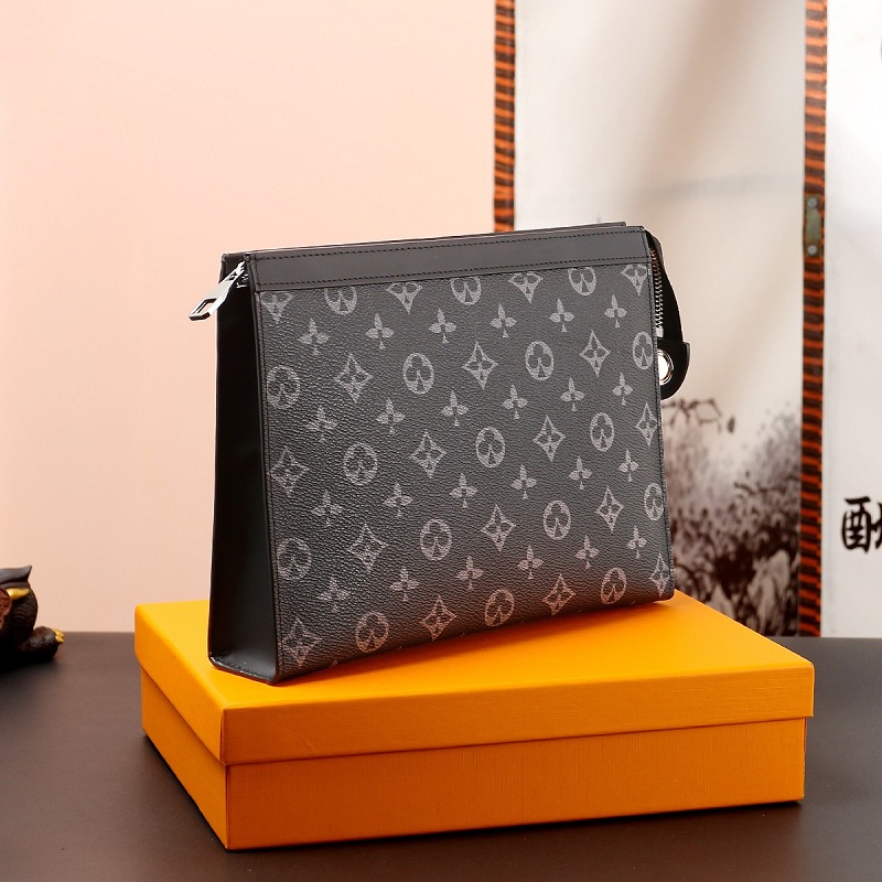 Men's Hands Grab Bag Business Hand Grip Bag Fashion Genuine Leather Men's Bag Casual Wash Bag Clips WAVE LVH HAND BAG MEN'S MONEY-Taobao