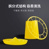 Куриная утка с курицей, пьет бочко