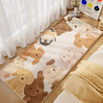Midisha cartoon bedside carpet 2025 new long strip