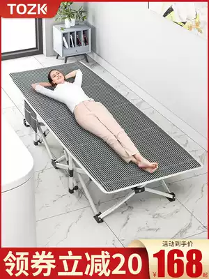 TOZK folding bed single bed home simple lunch bed office adult nap marching bed multifunctional recliner