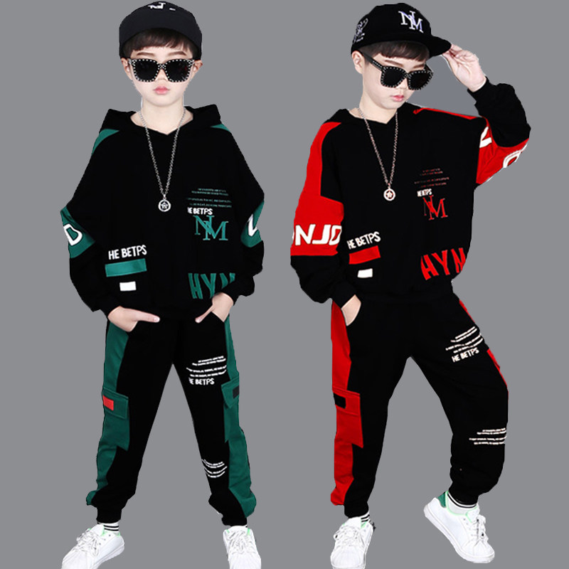 Boy's spring clothing suit 2022 new CUHK Tong Shuai Qi Wai Pie boy Spring and Autumn Sports Tide Children Clothing