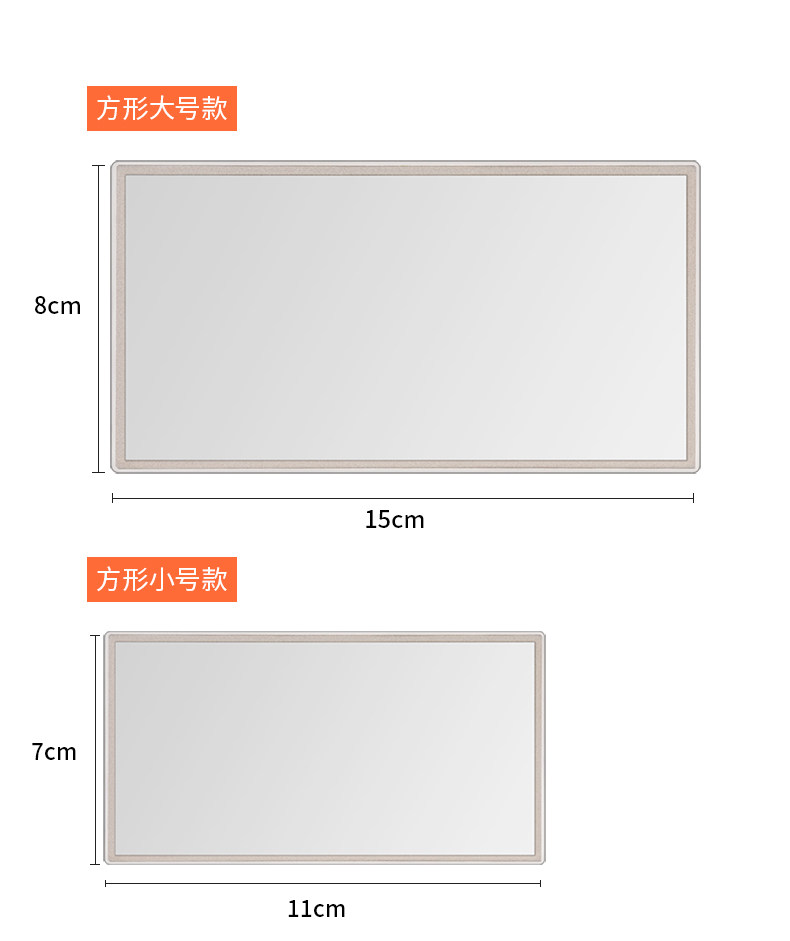 Car Sun Visor Vanity Mirror Universal Car Interior Passenger Sunshade Thin Version with Comb Stainless Steel Vanity Mirror