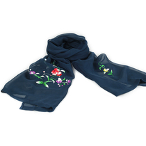 Hunan Non-suicide] Gold Caixia Xiang embroidered handmade double-sided embroidery genuine silk scarf Joe its yarn towel accompanied by hand sun protection