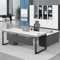 Manager Desk Supervisor Table Minimalist Modern Desk Chair Business President Desk Big Bantai Boss Table Fashion Steel Wood Table