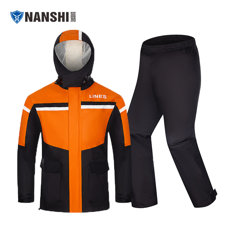 Locomotive raincoat suit high-end men's two-piece locomotive cycling full body waterproof reflective rain and rain suit