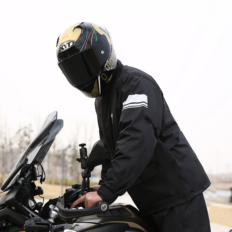 Raincoat Rain Pants Suit Waterproof Full Body Anti-Rainstorm Two Style Single Long Version Locomotive Riding Raincoat Man