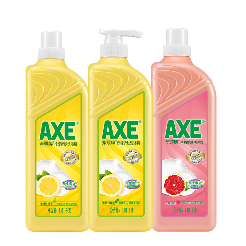 axe斧头牌洗洁精柠檬1.01kg去油护肤家用实惠装洗碗精大桶不伤手