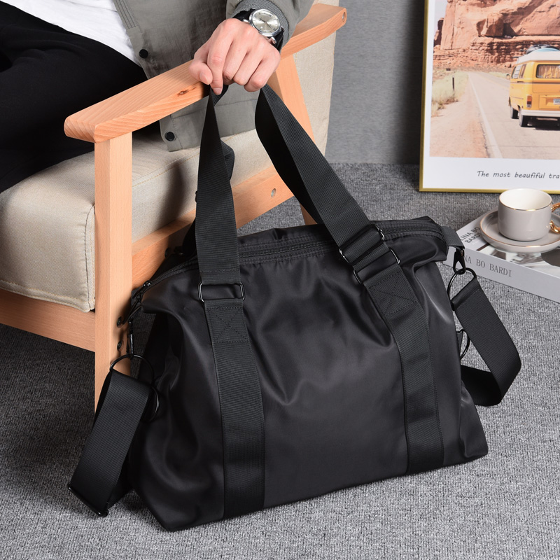 Shoulder bag men's fashion trendy messenger bag portable travel bag large-capacity short-distance business trip waterproof nylon cloth fitness bag