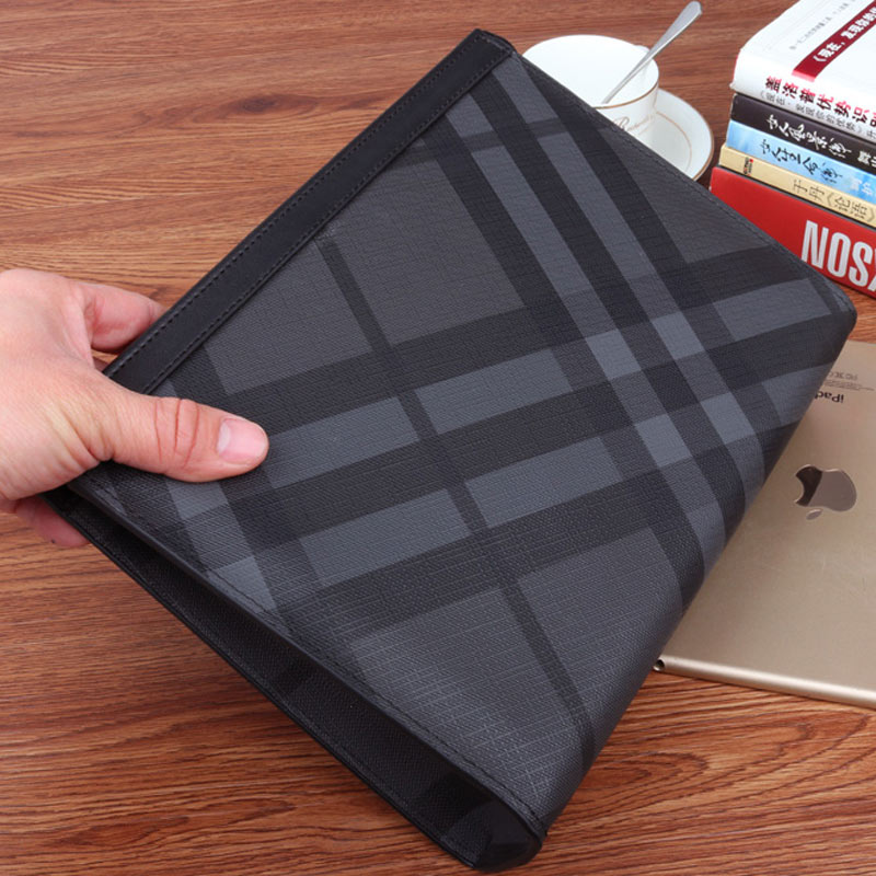 New men's handbag large-capacity big-name clutch bag men's casual clutch bag tide brand men's plaid clip bag ipad bag