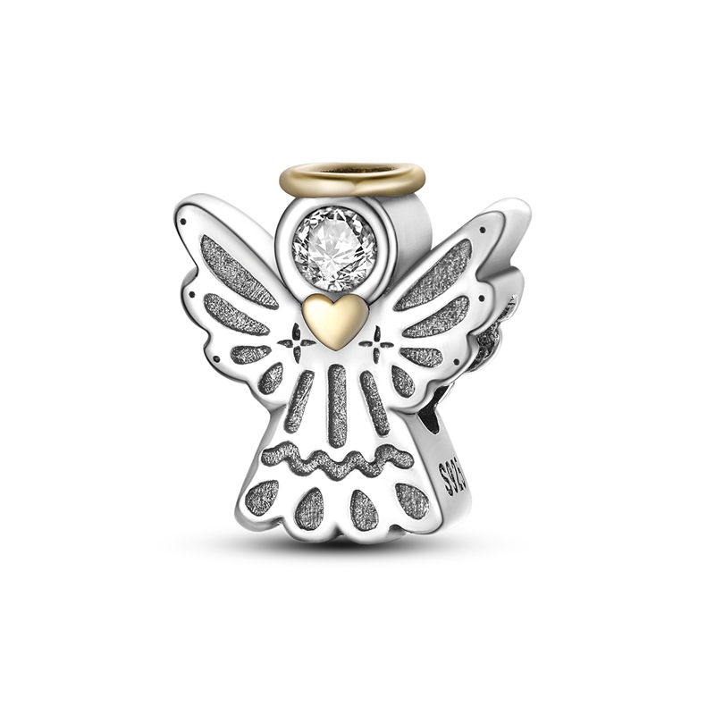Mybeboa Platinum-Plated Angel's Guardian Bead DIY Jewelry Accessories Can Be Used with Necklaces and Bracelets