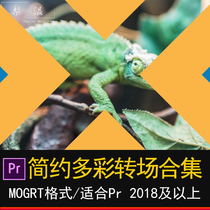 Pr simply colorful transformation set 4K modern color graphics animation simple transition fashion and colorful turnaround effect