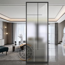 Modern art glass partition Light luxury living room entrance Bathroom dry area Small apartment Tempered frosted translucent screen