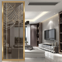 Art glass custom light transmission matte technology modern small family living room porch partition toilet wet and dry screen