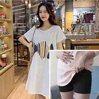 Белая черная юбка, безопасные штаны