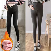 Черная кошачья метка лимузин Phopence+темно -серая высокая пружина и осень талии и осенью