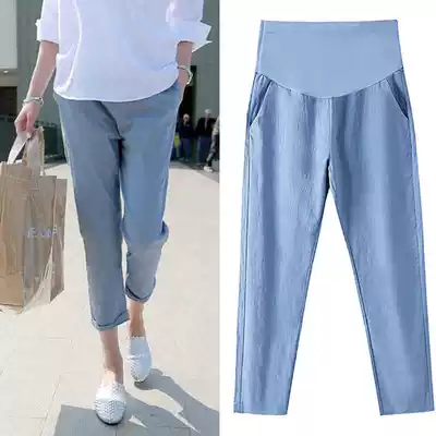 Pregnant women's pants summer thin models wear nine points fashion tide mom loose casual casual inside pants wear pregnant women's clothing