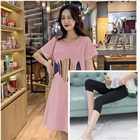 Розовая черная юбка, штаны