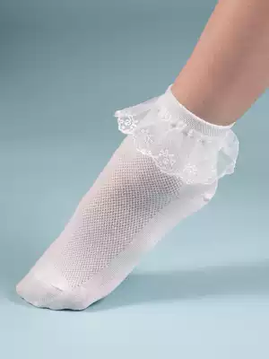 Competition Latin dance socks, young children, girls, dance training, competition standards, general rules, lace white